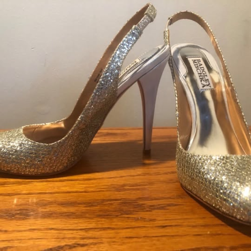 Badgley Mischka "Kiss Kiss" Slingbacks Size 7 1/2